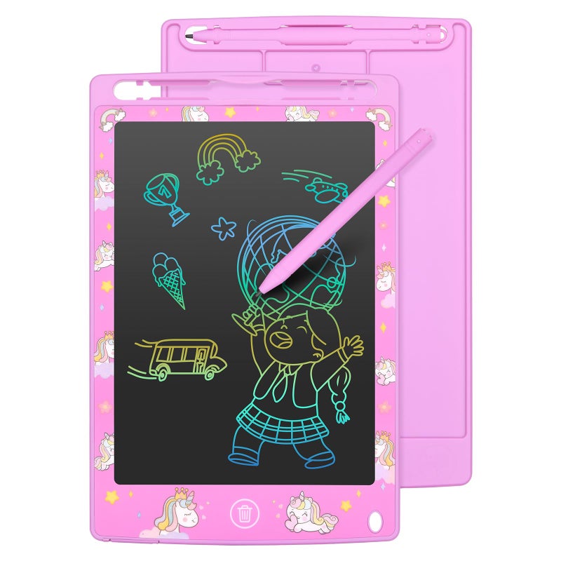 Mafiti LCD Writing Tablet 8.5 Inch Electronic Writing Drawing Pads Portable Doodle Board Gifts for Kids Toys for Girls Pink - Image 1